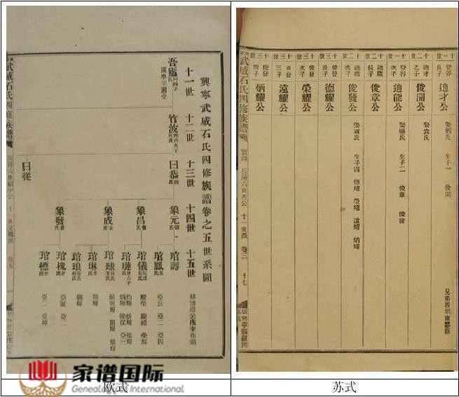 家譜樣式